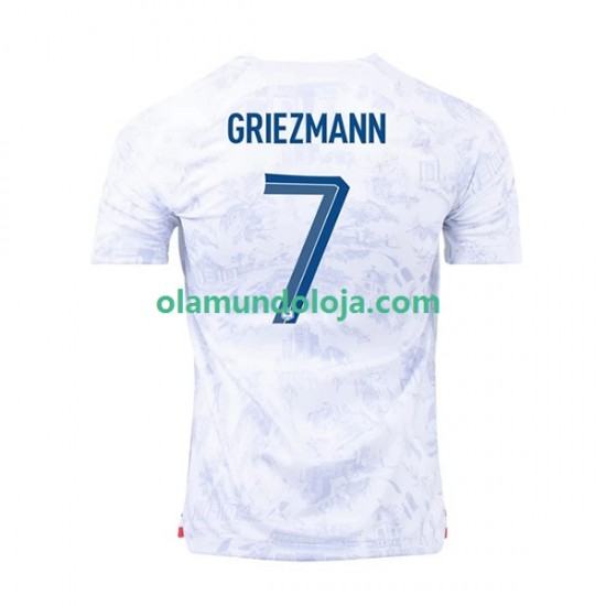 Camisola França Griezmann 7 Homem Equipamento Segundo Copa do Mundo 2022 Manga Curta